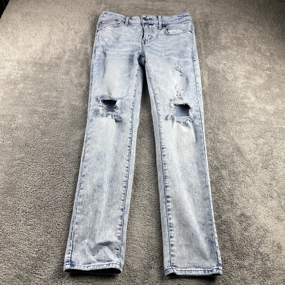 American Eagle Outfitters Other - American‎ Eagle Flex Skinny Jeans Mens 30x30 Blue Light Wash Distressed